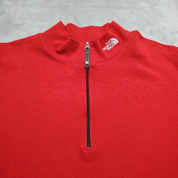 The North Face Flight Series 1/4 Zip Pullover Long Sleeve Sweater Red Men Sz L - Picture 5 of 12